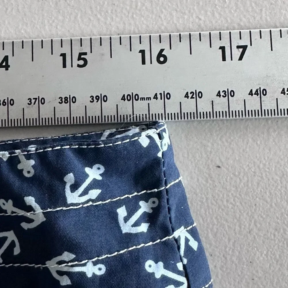 J. Crew Nautical Swim Board Shorts Mens 32 Navy‎ Anchors Coastal Preppy